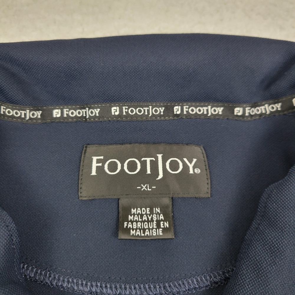 FootJoy Golf Polo Shirt Mens XL Blue Bridgewater Club Performance Short Sleeve